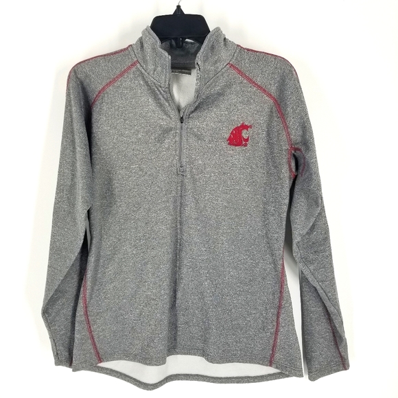 WSU Cougar Pullover Zip Sweatshirt Women Logo Med - Picture 1 of 10